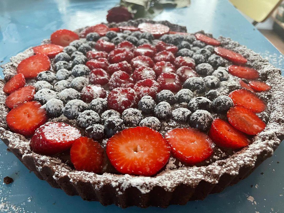 Crostata di frolla con ganache