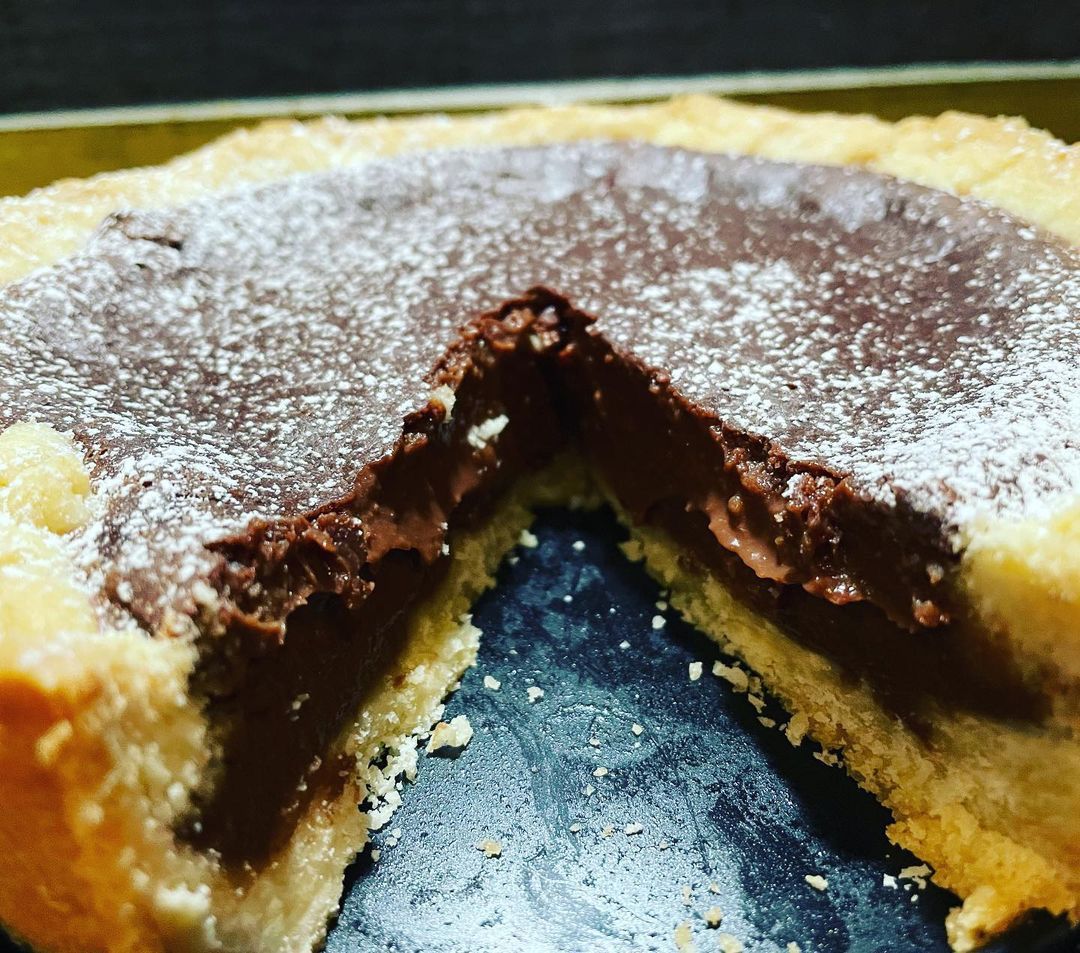 Crostata di castagne e cioccolato