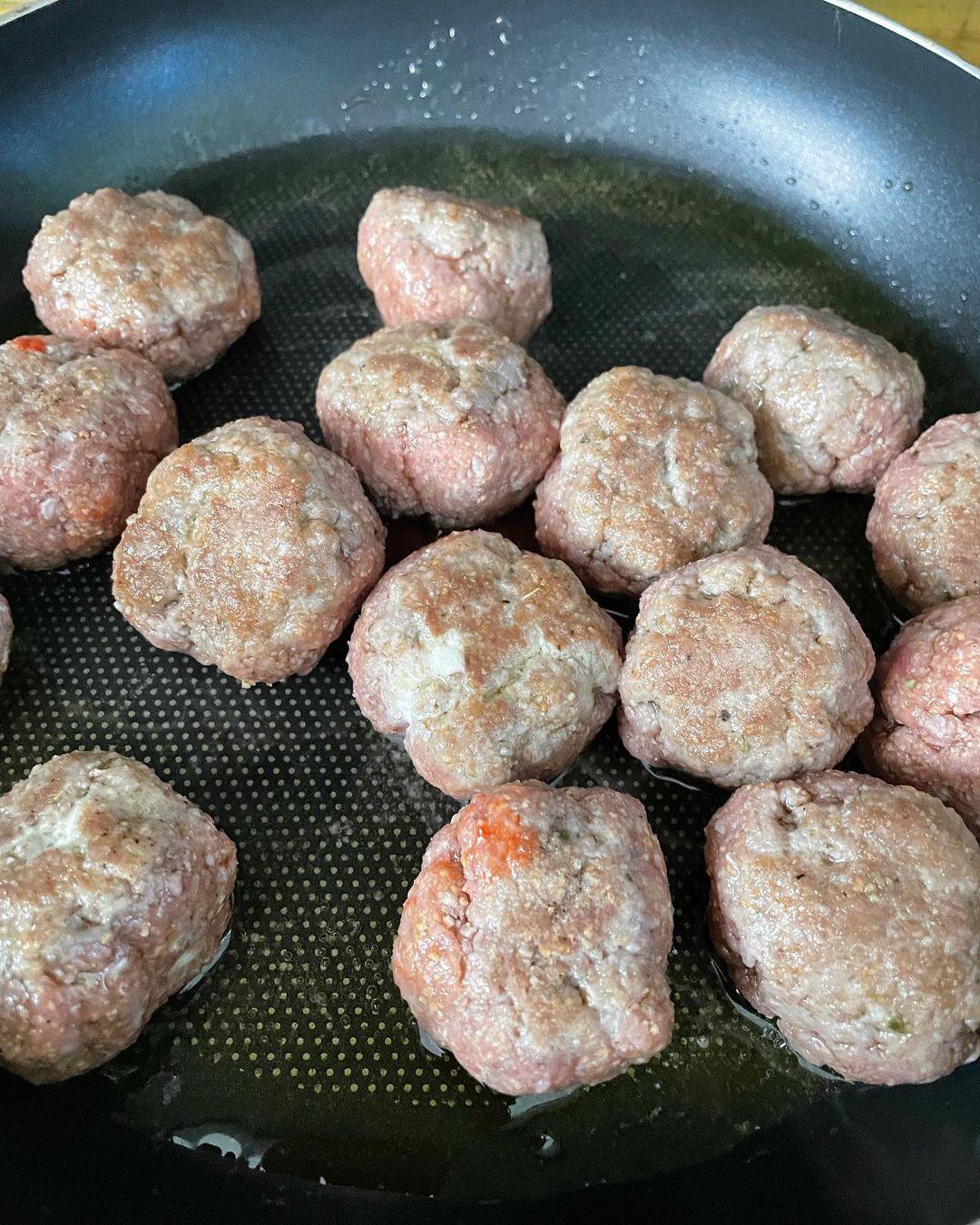 Polpette ripiene cottura